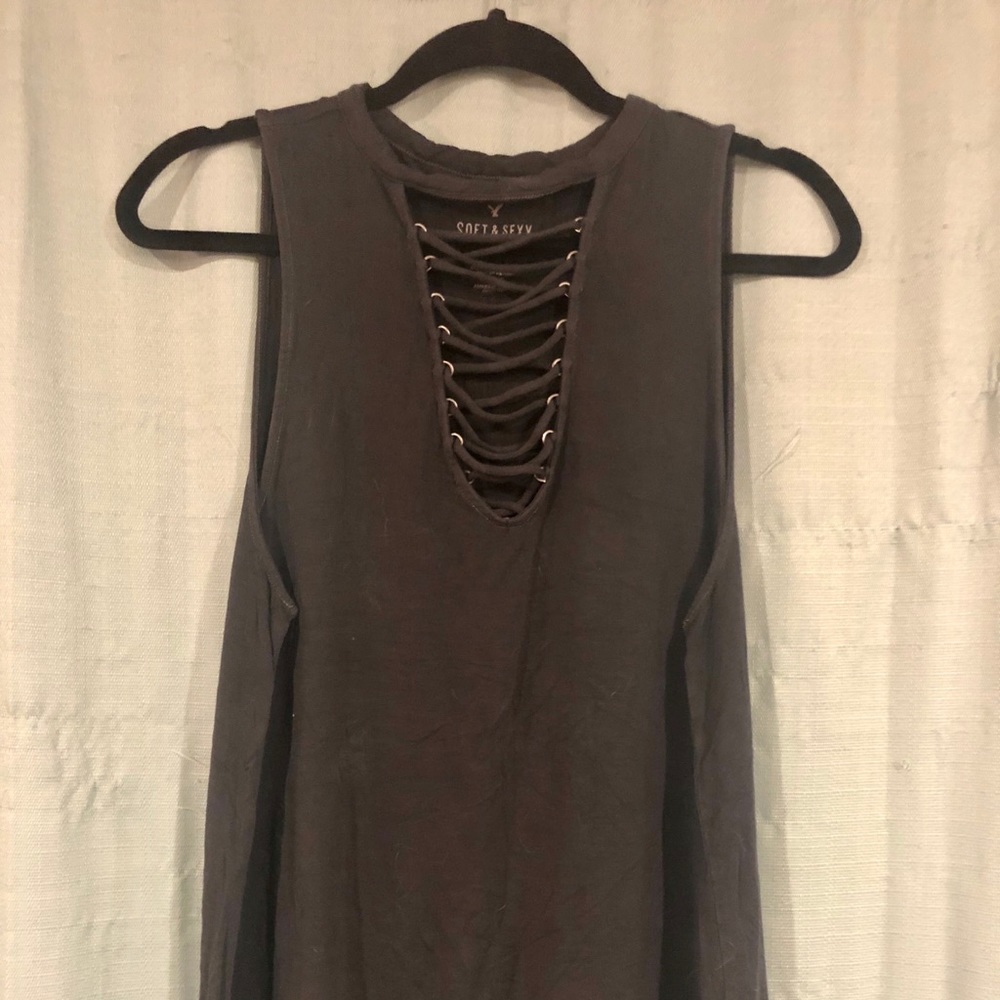 Sz L American Eagle Soft & Sexy Tank Top Size Gray